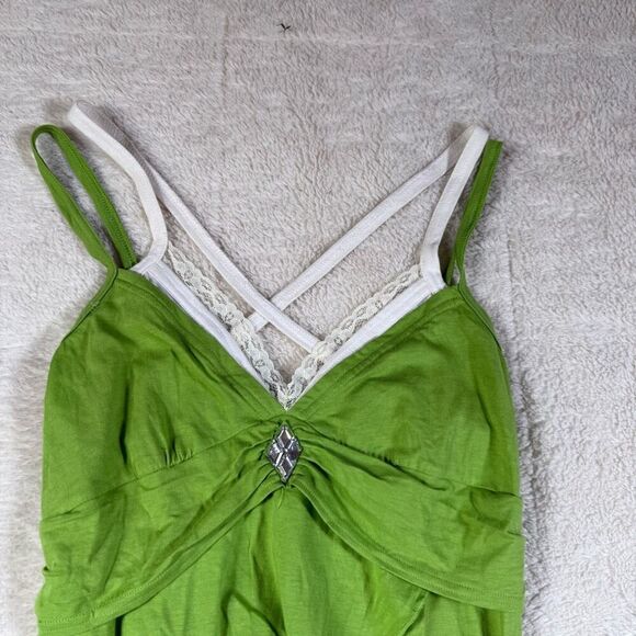 NWT Johnny Girl Vintage Y2K Ruffle Strappy Tank Top Blouse - Picture 3 of 6